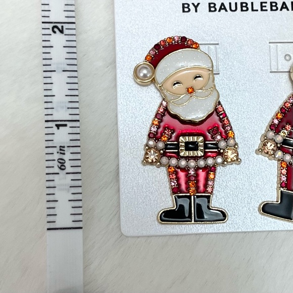 SUGARFIX by BaubleBar Santa Claus Christmas Earrings Statement Costume Jewelry - Picture 7 of 8